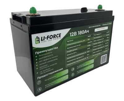 Аккумулятор 12В 180Ач LF-12180-11833 (LiFePO4, 4S12P, BAK 32140FS, P)