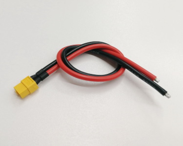 Разъем питания Amass XT60-F с силиконовым проводом 12AWG, 500мм