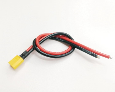 Разъем питания Amass XT60-M с силиконовым проводом 12AWG, 500мм