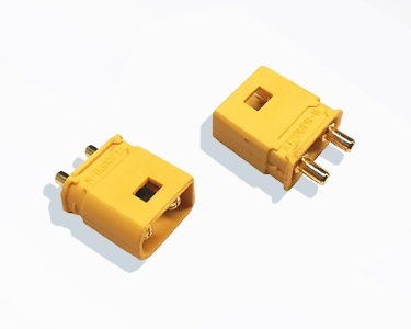 Разъем Amass XT30AW-M (вилка, 30А, желтый)