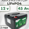 Аккумуляторная батарея 12В 45Ач LF-1245-9534 (LiFePO4, 4S3P, BAK 32140FS, P)