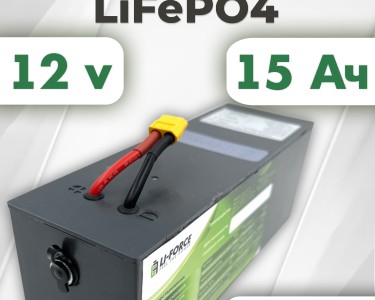 Аккумуляторная батарея 12В 15Ач LF-1215-9721 (LiFePO4, 4S1P, BAK 32140FS, P)