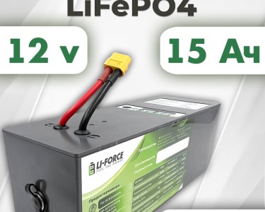 Аккумуляторная батарея 12В 15Ач LF-1215-9722 (LiFePO4, 4S1P, BAK 32140FS, SMART, P)