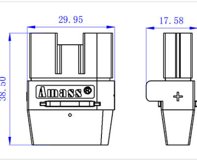 Разъем Amass AS120-F (2+4) безыскровый (розетка, 120А, желтый)
