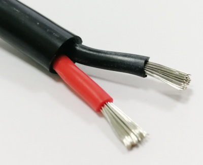 2*0,3 мм² Двойной медный провод в силиконовой изоляции (чёрный, UL3135)