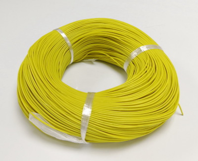 28AWG 0,08 мм² Медный провод в силиконовой изоляции (желтый, UL3135) LFW-28Y