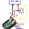 Цифровой вольтметр-амперметр DSN-VC288 (0-100V, 0-100A, индикация красный+синий) фото 2