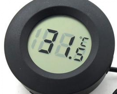 Цифровой термометр круглый 8009 с выносным датчиком
