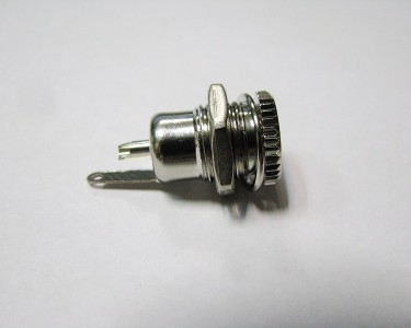 Разъём DC 2,5*5,5 (5А, гнездо, металл, 2pin)