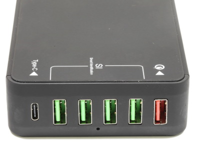 Зарядная станция WLX-8118 USB2.0 (4xUSB 5V/8A, 1xType-C 5V/3A, 1xUSB QC3.0)