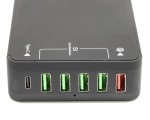 Зарядная станция WLX-8118 USB2.0 (4xUSB 5V/8A, 1xType-C 5V/3A, 1xUSB QC3.0)