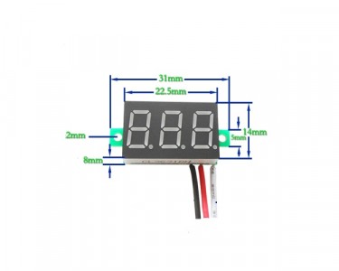 Цифровой вольтметр DY3631K, 0-100V (красный)