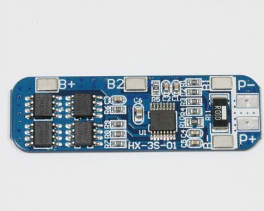 Плата BMS\PCM 3S Li-Ion HX-3S-01 (2.7-4.25V, 8~10A, симметрия)