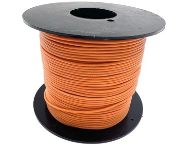 На катушке Медный провод 22AWG 100м 0,3 кв.мм (60*0,08мм) (оранжевый, UL3135) LFW-22O в мягкой силиконовой изоляции