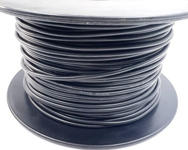 На катушке Медный провод 15AWG 100м 1,5 кв.мм (300*0,08мм) (черный, UL3135) LFW-15B в мягкой силиконовой изоляции