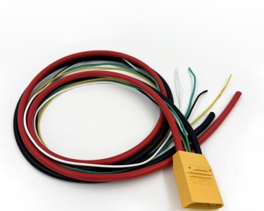 Разъем питания Amass AS120-M с силиконовым проводом 10AWG+24AWG, 850мм