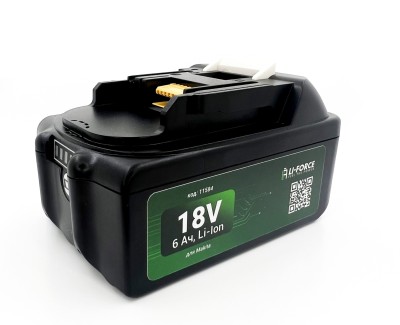 Аккумулятор для шуруповерта Makita 18В 6Ач, LF-185-11584, (BL1860)