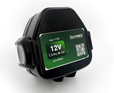 Аккумулятор для шуруповерта Makita 12В 1,5Ач Ni-Cd (SC), для Makita PA12