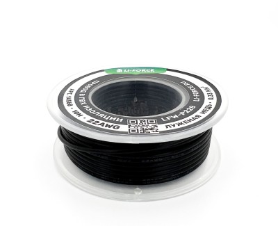 22AWG 10м ПВХ медный провод 0.33 мм² на катушке (черный, UL-1007) LFW-P22B