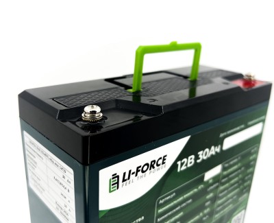Аккумулятор 12В 30Ач V2 LF-1230-14719 (LiFePO4, 4S2P, c 2xUSB и прикуривателем, P)