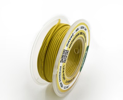 24AWG 10м ПВХ медный провод 0.2 мм² на катушке (желтый, UL-1007) LFW-P24Y
