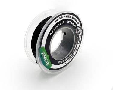 24AWG 10м ПВХ медный провод 0.2 мм² на катушке (черный, UL-1007) LFW-P24B