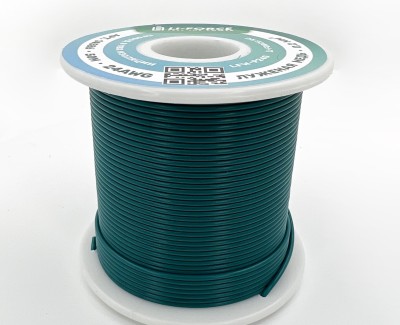24AWG 50м ПВХ медный провод 0.2 мм² на катушке (зеленый, UL-1007) LFW-P24G