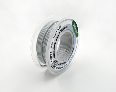 24AWG 10м ПВХ медный провод 0.2 мм² на катушке (белый, UL-1007) LFW-P24W