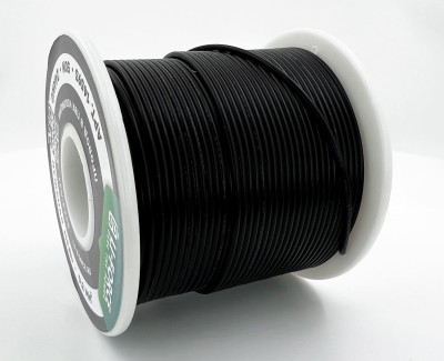 24AWG 50м ПВХ медный провод 0.2 мм² на катушке (черный, UL-1007) LFW-P24B