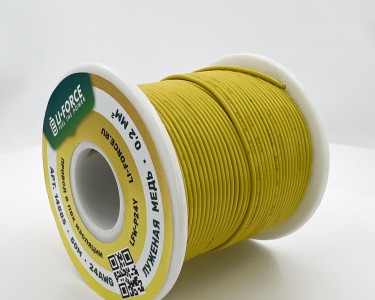 24AWG 50м ПВХ медный провод 0.2 мм² на катушке (желтый, UL-1007) LFW-P24Y