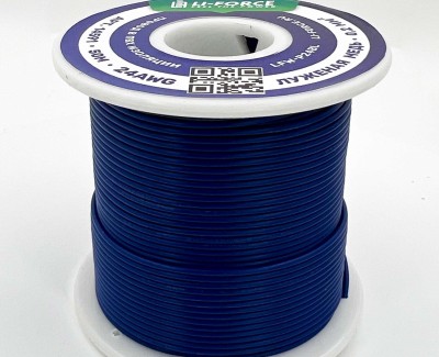24AWG 50м ПВХ медный провод 0.2 мм² на катушке (синий, UL-1007) LFW-P24Bl