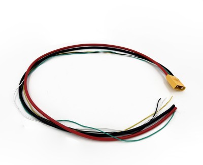 Разъем питания Amass AS120-M с силиконовым проводом 10AWG+24AWG, 850мм