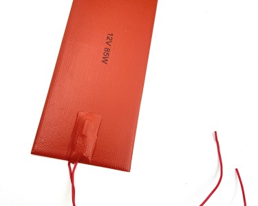 Нагревательная пластина 300x120мм (12V-85W, 1,7 Ом, термостат 80С, силиконовая) LFH-12415sg на клейкой основе