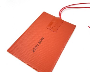 Нагревательная пластина 150х100мм (220V-80W, силиконовая, термостат 90°С) LFH-12325sg на клейкой основе