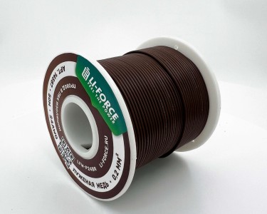 24AWG 50м ПВХ медный провод 0.2 мм² на катушке (коричневый, UL-1007) LFW-P24Br