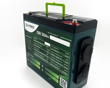 Аккумулятор 12В 30Ач V2 LF-1230-14719 (LiFePO4, 4S2P, c 2xUSB и прикуривателем, P)