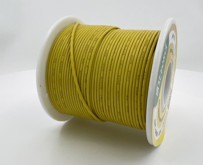 24AWG 50м ПВХ медный провод 0.2 мм² на катушке (желтый, UL-1007) LFW-P24Y