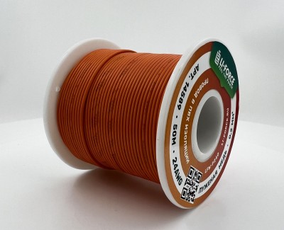 24AWG 50м ПВХ медный провод 0.2 мм² на катушке (оранжевый, UL-1007) LFW-P24O