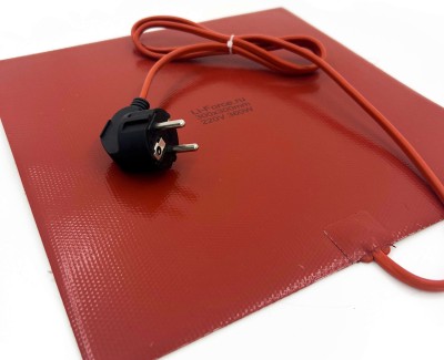 Нагревательная пластина 300x300мм (220V-360W/h4, силиконовая) LFH-14393sg на клейкой основе