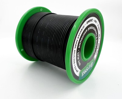 22AWG 50м ПВХ медный провод 0.33 мм² на катушке (черный, UL-1007) LFW-P22B