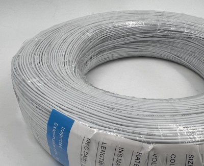 Провод в ПВХ изоляции 22AWG UL1007, 0.33 мм², белый