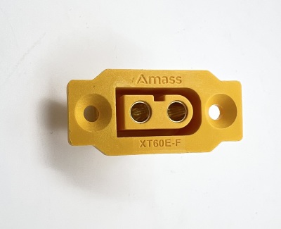 Разъем Amass XT60E-F (розетка, 60А, желтый)