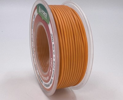 На катушке Медный провод 28AWG 20м 0,08 кв.мм (16*0,08мм) (оранжевый, UL3135) LFW-28O в мягкой силиконовой изоляции