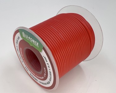 На катушке Медный провод 24AWG 30м 0,2 кв.мм (40*0,08мм) (красный, UL3135) LFW-24R в мягкой силиконовой изоляции