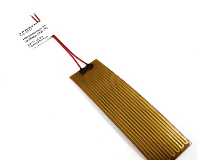 Нагревательная пластина 100x30мм (12V-3W, 24V-12W, 27V-15W, 49.5 Ом) LFH-9547pg на клейкой основе