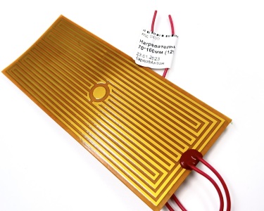 Нагревательная пластина 160х70мм (12V-22W, 24V-88W, 6.5 Ом) LFH-9499pg на клейкой основе