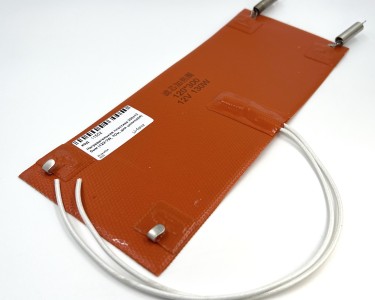 Нагревательная пластина 300х120мм (12V-130W, 1,3Ом, для цилиндра) LFH-11552s