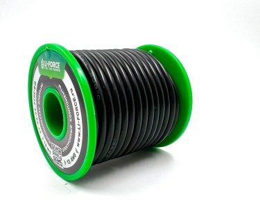 На катушке Медный провод 13AWG 10м 2,5 кв.мм (500*0,08мм) (черный, UL3135) LFW-13B в мягкой силиконовой изоляции