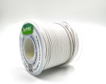 На катушке Медный провод 22AWG 30м 0,3 кв.мм (60*0,08мм) (белый, UL3135) LFW-22W в мягкой силиконовой изоляции