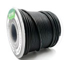 На катушке Медный провод 22AWG 30м 0,3 кв.мм (60*0,08мм) (черный, UL3135) LFW-22B в мягкой силиконовой изоляции